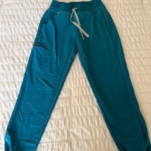 Teal Scrub Jogger Pants with Drawstring